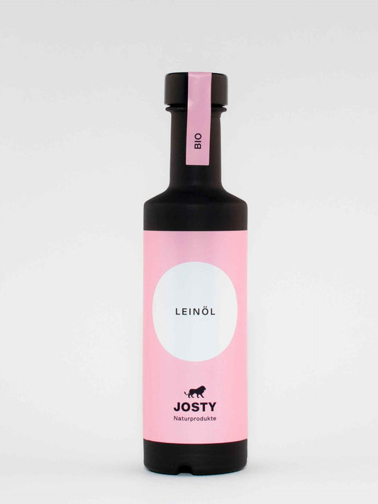 Bio Leinöl kaltgepresst aus der Schweiz -  Josty Naturprodukte - Leinol