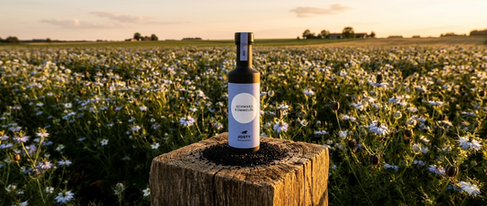 Josty Schwarzkümmelöl im Schwarzkümmelöl Feld